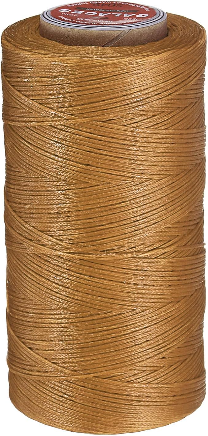 uxcell Flat Leather Sewing Waxed Thread, 270m / 295 Yards Polyester Wax String by uxcell