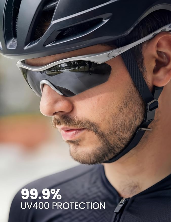 Lamicall 22g Polarized Sports Sunglasses - UV400 Protection Men Women Sun Glasses for Running Cycling Fishing Golf Driving
