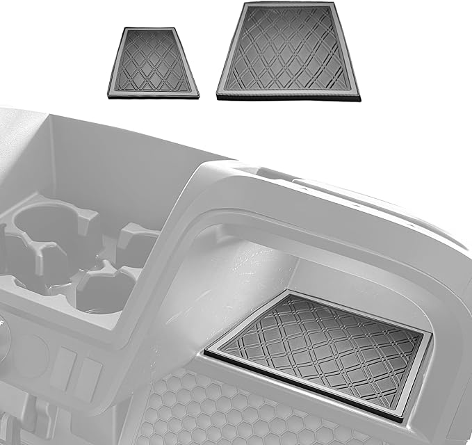 Xtreme MATS 2024-2025 EZGO RXV Compatible Dash Mat for Golf Carts - Double Diamond Rubber Liner for GolfCar Cubbies - Glovebox Liner- Golf Cart Accessory - Grey Trim