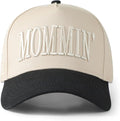 Mommin Trucker Hat, Mothers Day Gifts for Mom Wife, Vintage Two Tone Ponytail Baseball Cap, Adjustable Embroidered Hat