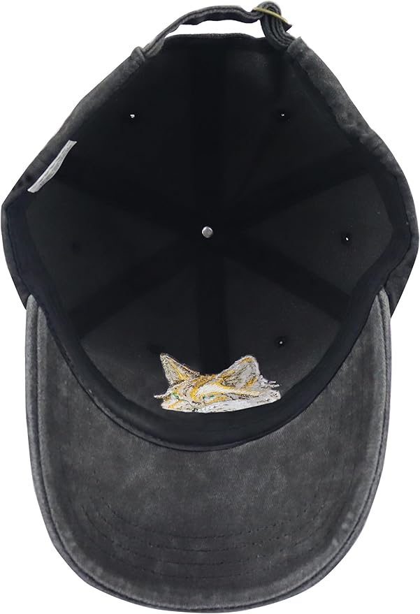 Unisex Adjustable Animal Hat for Men Women, Classic Cotton Wild Animals Embroidered Baseball Cap