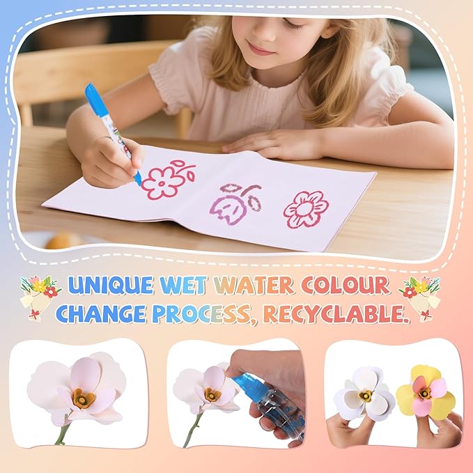 kenvc DIY Flower Bouquets Toys, Fabric Flower Market Toy is - Image 7