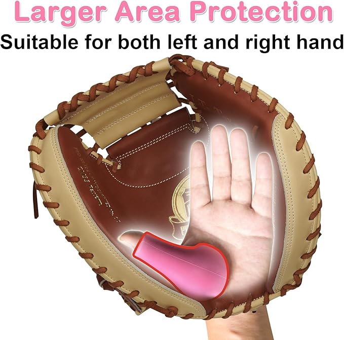 MIPREZT Catcher's Thumb Shield Baseball Thumb Guard 2 Size (Adult & Youth) Baseball & Softball Catchers Thumb Protector for Baseball Catcher Gear Training Aid Catcher Accessories Reduce Sting