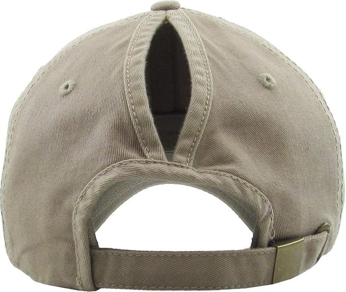 Classic Plain Ponytail Messy High Bun Headwear Adjustable Cotton Trucker Mesh Glitter Hat Baseball Cap