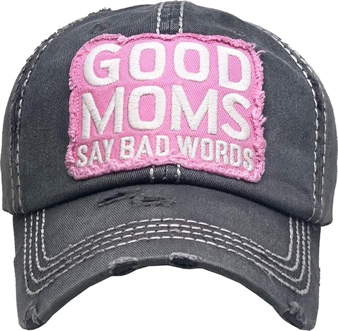 Funky Junque Distressed Vintage Baseball Cap - Embroidered Patch Women's Hat - Holiday, Lifestyle & Patriotic Designs