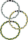 3 pcs Baseball Rope Necklaces, League Team Colors Braided Necklace, Baseball Team Gifts