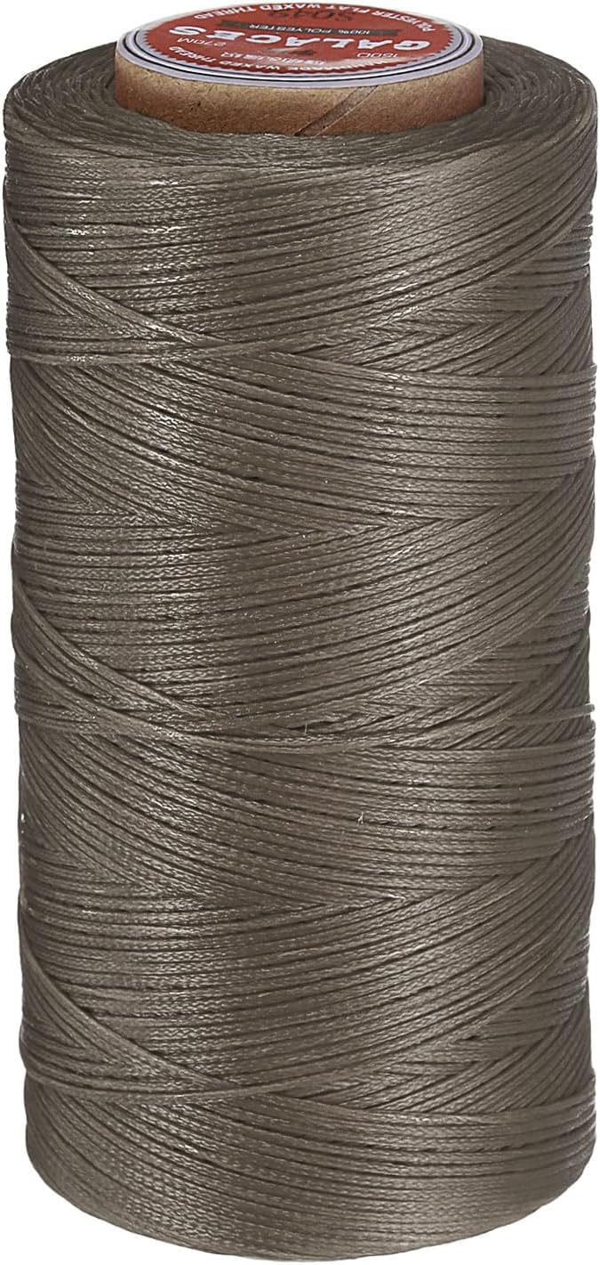 uxcell Flat Leather Sewing Waxed Thread, 270m / 295 Yards Polyester Wax String by uxcell