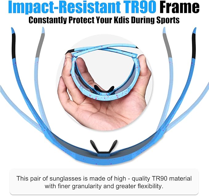 X-TIGER Kids Sunglasses Polarized Youth Baseball Sunglasses for 8-14 boys girls UV400 Sports Softball Cycling Glasses