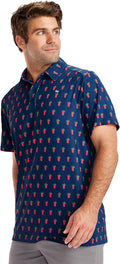 Tipsy Elves Men's Performance Golf Shirt - 4-Way Stretch, Quick Dry, Athletic Cut - Golf Polo