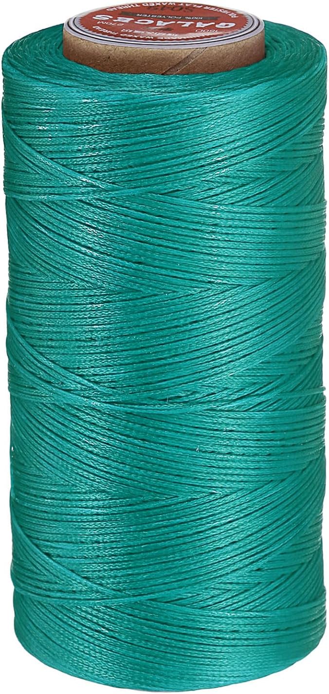uxcell Flat Leather Sewing Waxed Thread, 270m / 295 Yards Polyester Wax String by uxcell