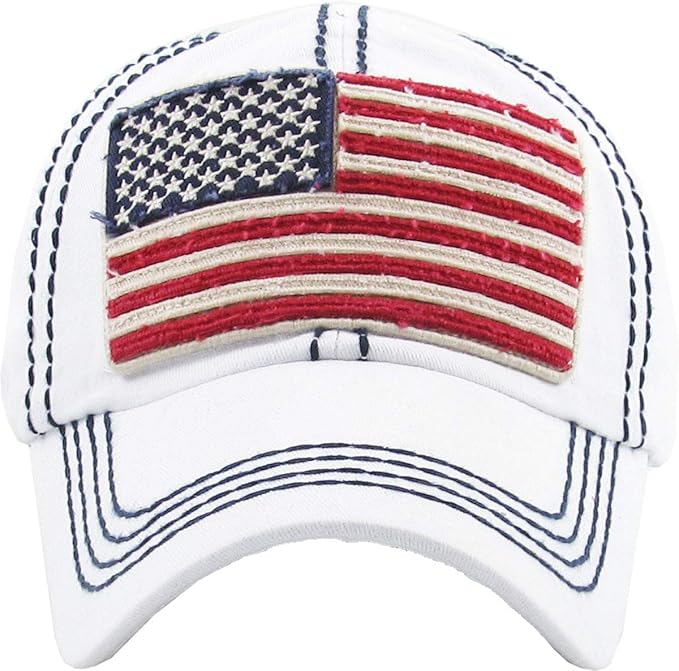 KBETHOS Flag USA America Military Thin Blue Line Thin Red Line Vintage Distressed Baseball Cap Dad Hat Unisex Adjustable…