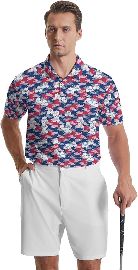 Mens Golf Shirts Golf Polo Shirts for Men Short Sleeve Polo Shirts Golf Gifts