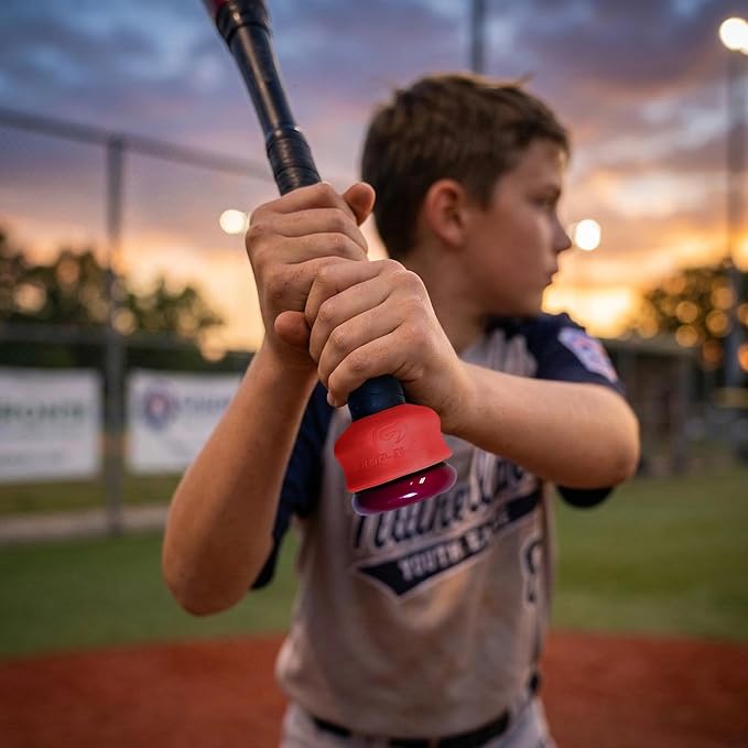 Grip-N-Rip Knob Stacker Choke-Up Ring for Baseball/Softball Bats Provides Choking Up Space & Relief from Bat Sting, Stackable for Custom Fit and Comfort
