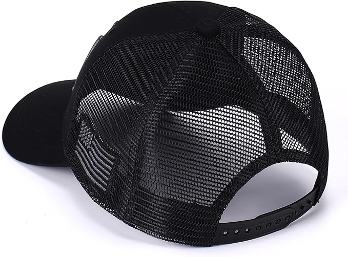 USA Trucker Hat for Men & Women American Flag Cap Adjustable Baseball Cap Mesh Snap Patriotic 3D Embroidered Cap