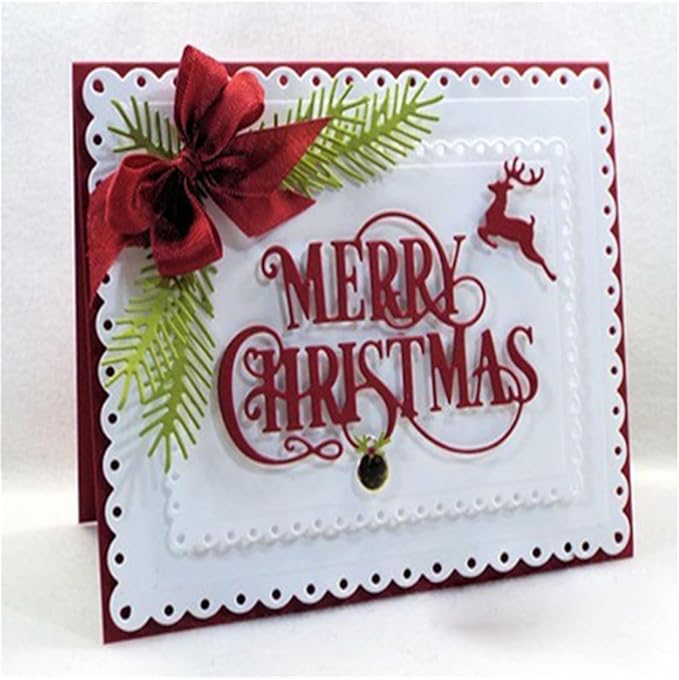 Metal Cutting Dies DIY Merry Christams Embossing Stencil Template Scrapbooking - Image 2