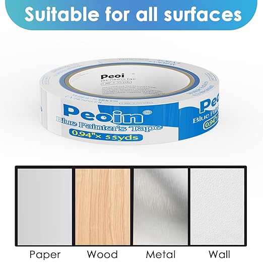 Blue Painters Tape 1 Inch Bulk, 48 Roll Painting Tape Blue Masking - Image 5