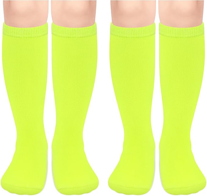 Sarfel Kids Soccer Socks Toddler Soccer Socks Girls Boys Soccer Socks Kids Tube Socks with Stripes Toddler Knee High Socks
