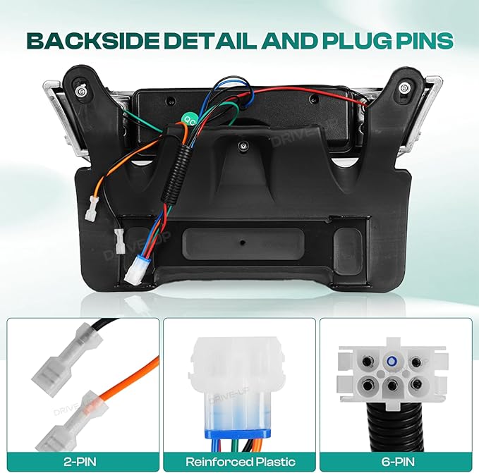 DRIVE UP Club Car Precedent Led Head Light with Bumper Replacement for 2004-UP Electric Golf Carts