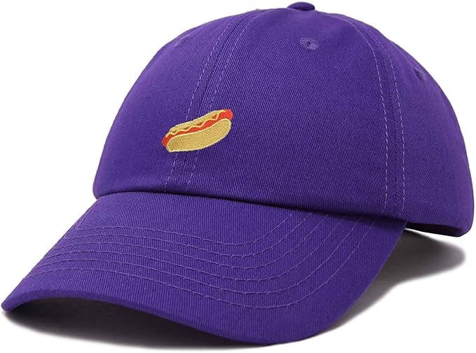 DALIX Hot Dog Hat Embroidered Mens Womens Baseball Cap