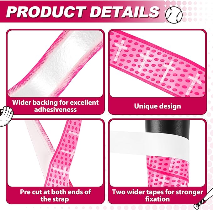 Baseball Bat Grip Tapes 1.5mm Precut and Full Adhesive Softball Grip Tape,Non-Slip Baseball Bat Wrap Tape Religious Cricket Batting Tape Replacement
