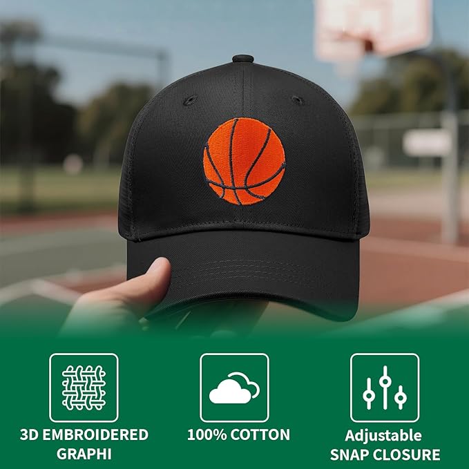 Cool Embroidered Pattern Baseball Cap,Adjustable Fit Trucker Caps,Quick-Dry Comfort Gift for Men Women Accessory-Black