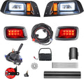 LED Headlight & Tail Light Kit for EZGO TXT 1996-2013 Includes High-Beam & Low-Beam, Turn Signals, Horn, Brake & Wiring Harness Street-Legal, Plug-and-Play Upgrade 12V