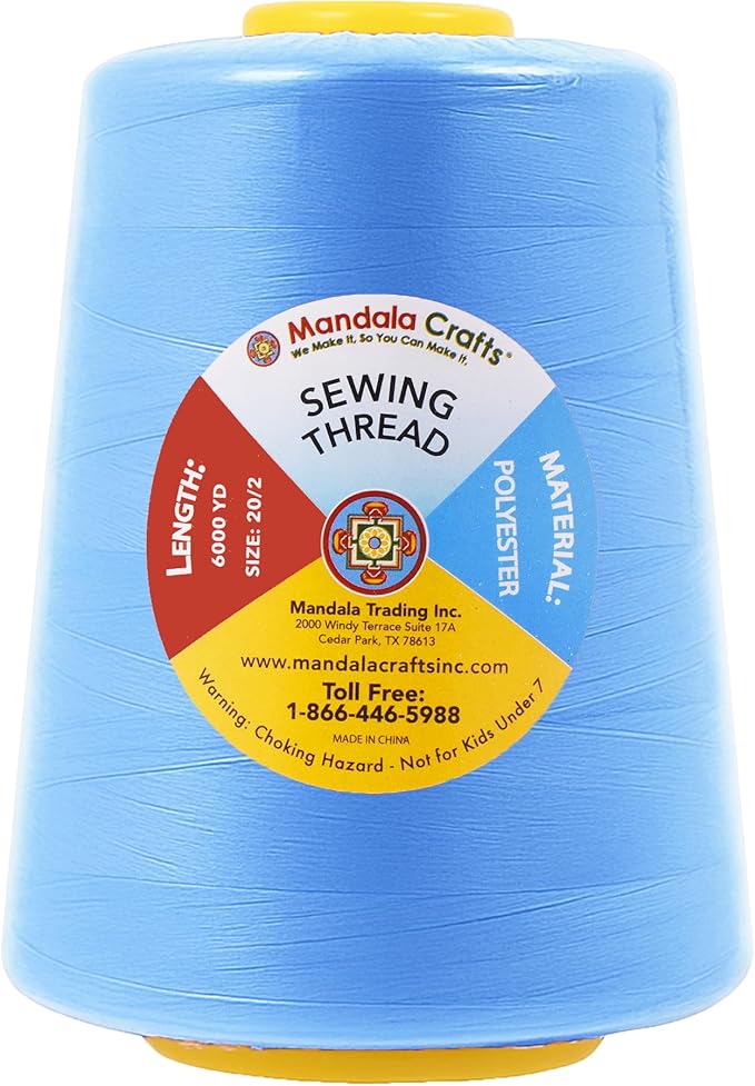 Mandala Crafts 4 Pack of Serger Threads Cones Spools - Image 4