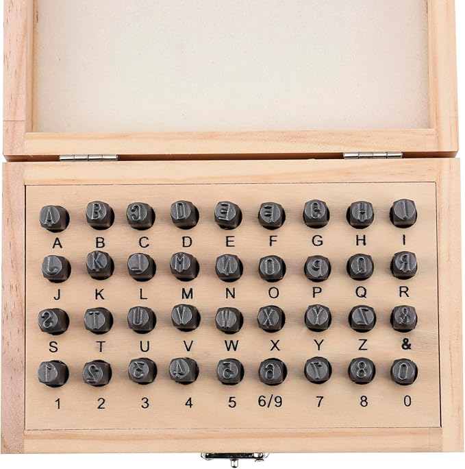 HimaPro Letter and Number Stamp Set 36pcs 40Cr Alloy Steel Metal Stamp Number & - Image 4