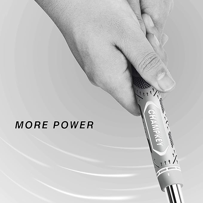 CHAMPKEY Premium Hybrid Golf Grips 13 Pack with All Repair Kits - All Weather Performance Golf Club Grips - High Traction and Control Half Corded Golf Grips for Men