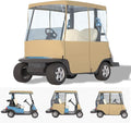 Golf Cart Cover, For 2 Seater, Driving Use, 4 Sides Rolled Up, Waterproof, Windproof, Dustproof, 600D Waterproof Oxford Cloth, Super Transparent EVA, For Club Car Precedent/Tempo/ Onward, EZGO