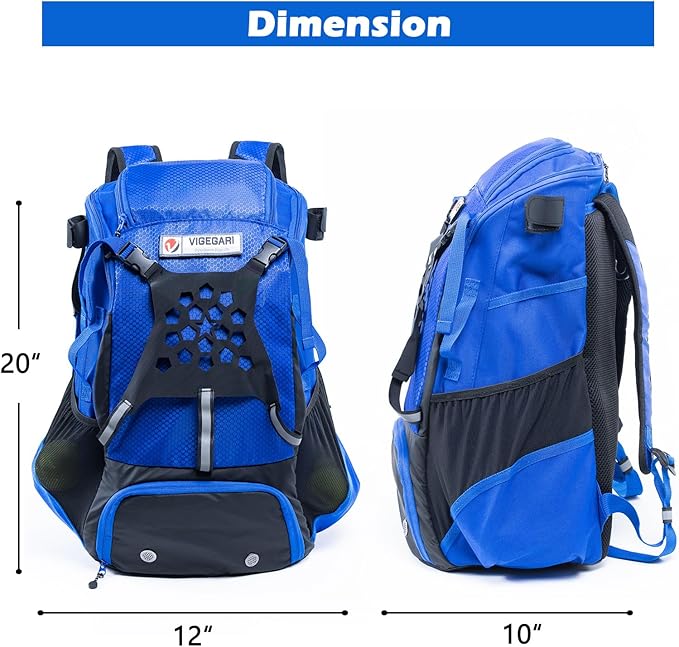 2-in-1 Baseball & Lacrosse Backpack for Youth, Boys, Adults - Bat and Softball Equipment Bag With Glove Holder, Helmet, Shoes Compartment - T-Ball Accessories and Baseball Gifts