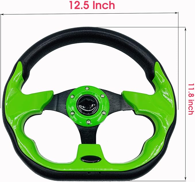 Universal Green Golf Cart Steering Wheel for EZGO RXV & TXT, Club Car DS and Club Car Precedent EZGO Yamaha Golf Car Accessories