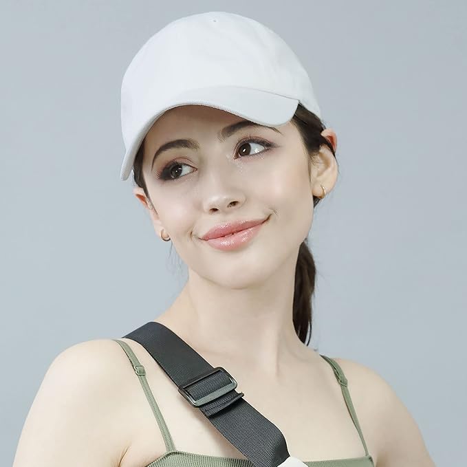 Cotton Baseball Cap Dad Hat – Washed Low Profile Adjustable Hat for Men Women Casual Outdoor Running Golf