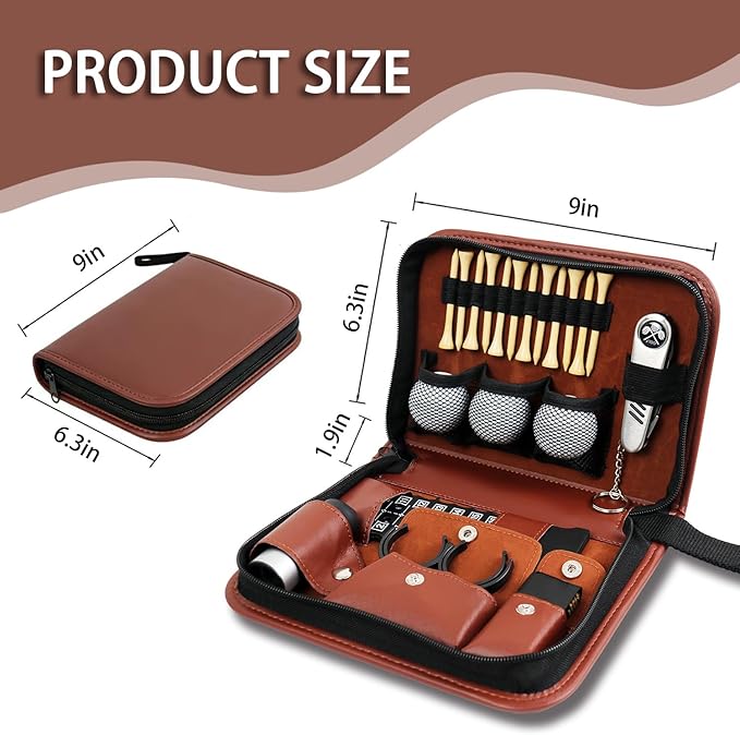 Golf Accessories Set Gifts, Golf Balls,Golf Tees, Golf Multifunctional Divot Tool, Rangefinder, Golf Brush, Golf Scorer, Golf Ball Clamp for Men and Women