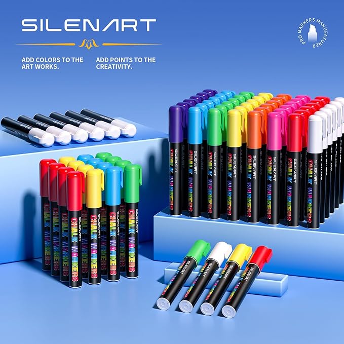 SILENART Orange Chalk Markers 2 Pack - Image 4