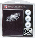 Team Golf NFL Philadelphia Eagles Gift Set: Embroidered Golf Towel, 3 Golf Balls, and 14 Golf Tees 2-3/4" Regulation, Tri-Fold Towel 16" x 22" & 100% Cotton