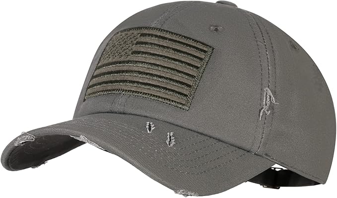 IIN American Flag Baseball Cap for Men Women Low Profile USA Army Tactical Operator Military Plain Dad Hat