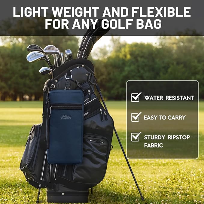 MIER Golf Bag Cooler Insulated Soft Cooler Bag Golf Accessories for Men 9 Cans Portable Beer Cooler Sleeve for Picnic Beach Outdoor Activities