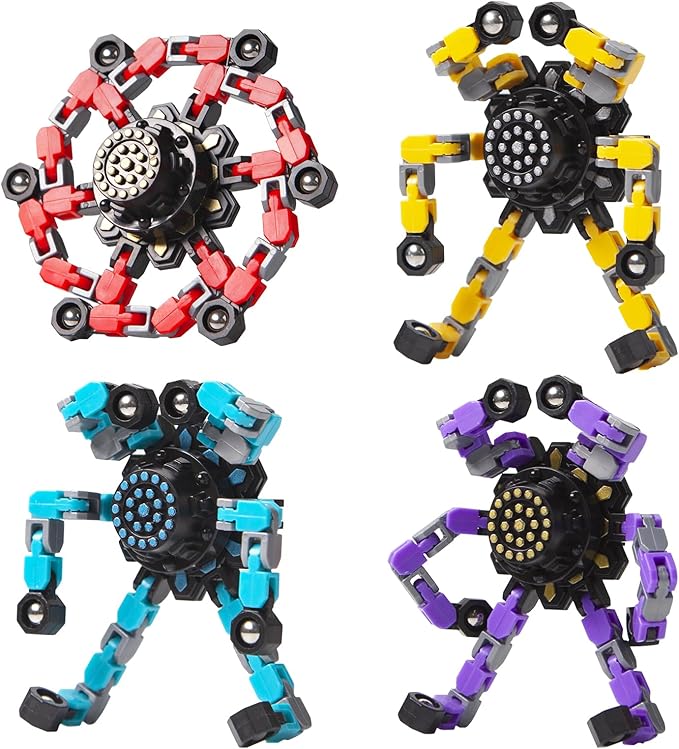 Transformable Fidget Spinners Toys 4 Pcs by GokeeyJewelry