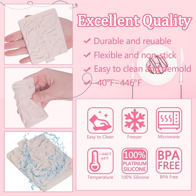 1Pcs Cute Hedgehog Squirrel Silicone Mold, Mushroom Leaf Chocolate Fondant Mold - Image 7