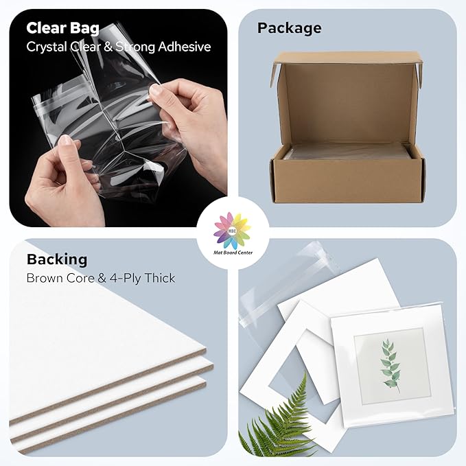 Mat Board Center, 12x12 for 8x8 White Mat Kit - Image 4