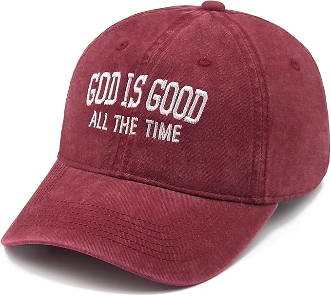 Faith Christian Patriotic Embroidered Baseball Cap, Vintage Cotton Dad Hat for Men Women, Birthday