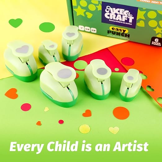 UCEC Heart Cutter 3 Pcs 1+5/8+3/8 Inch Hole Punch Heart Shapes Craft Punch - Image 3