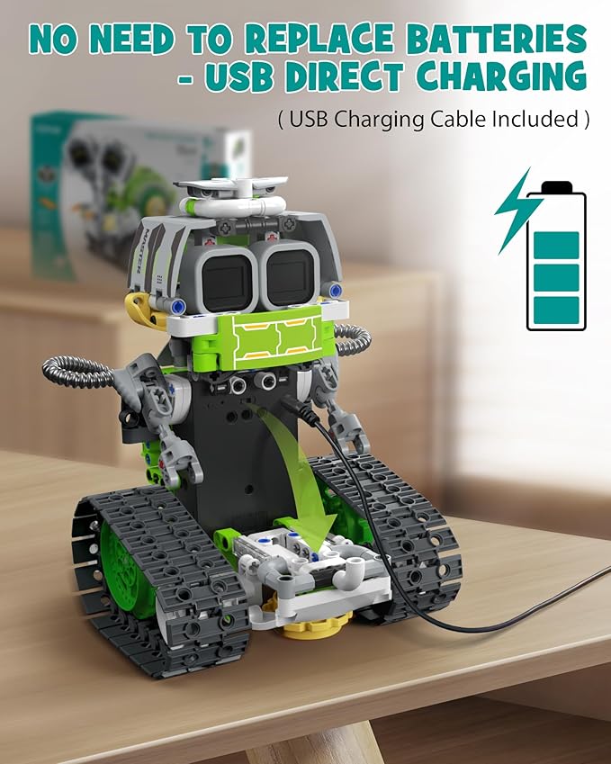 5in1 STEM AI Robot Toys Building Set, Coding Interactive Educational Christmas - Image 6