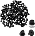 200 Pcs Black Rubber Pin Backs, Enamel Pin Backs, PVC Rubber Lapel Pin Backs by Unknown