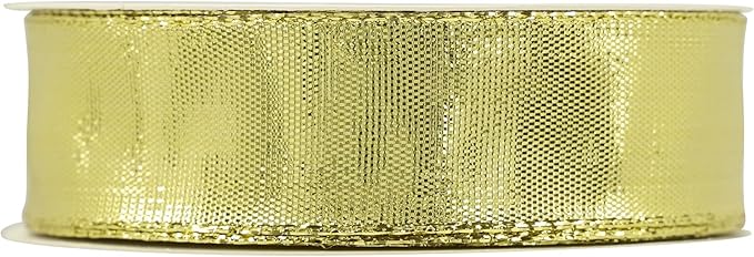 MEEDEE Gold Wired Woven Metallic Ribbon - Image 8