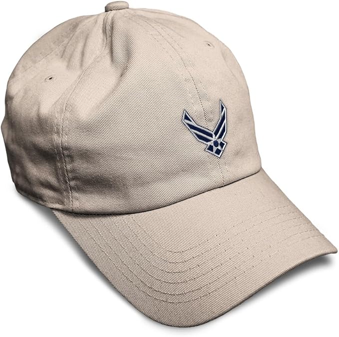 Speedy Pros Soft Baseball Hat Embroidered Dad Hat Air Force Emblem Embroidery Men & Ladies Baseball Cap Cotton
