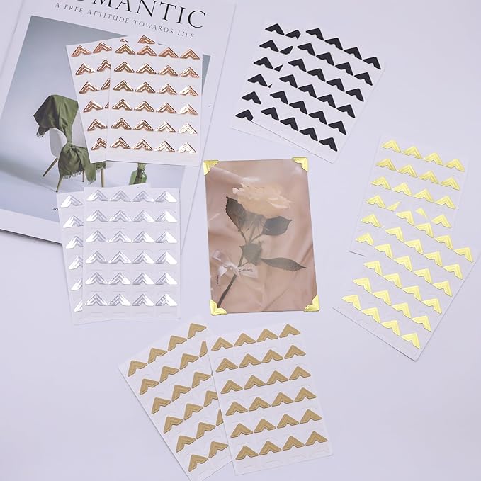 240 Pieces Photo Corners Self Adhesive Photo Corner Stickers, Picture Mounting - Image 7