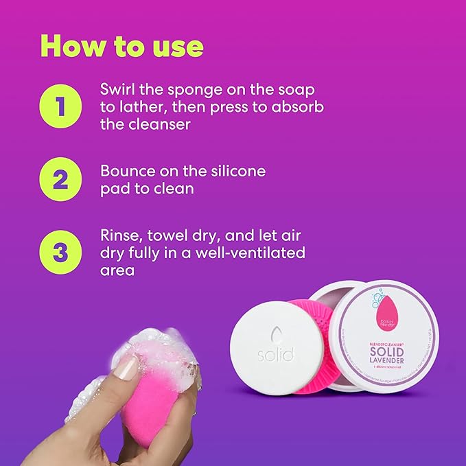 Beautyblender Blendercleanser Tool Scrub Solid Cleanser – Lavender Scented - Image 4