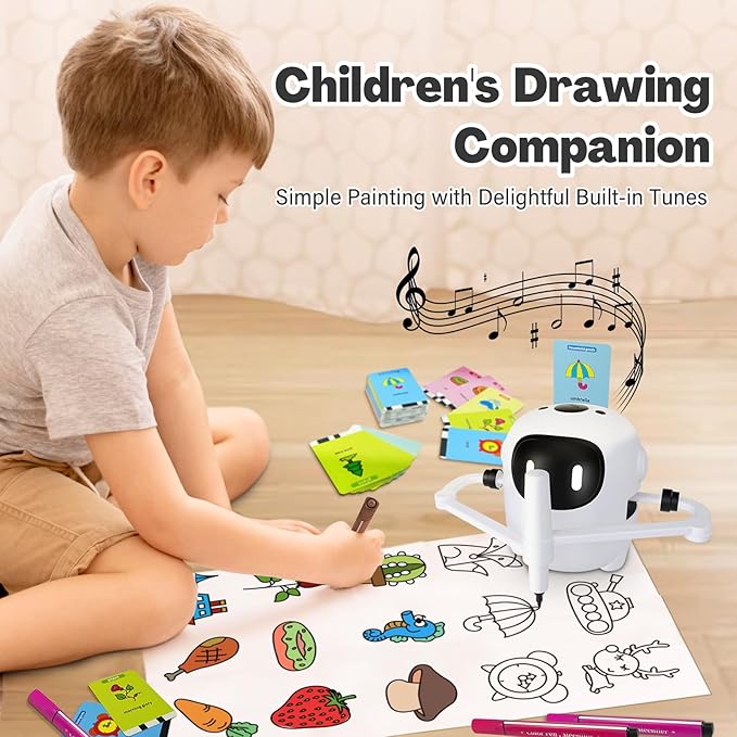 Drawing Robot for Kids with 150 Cards, Voice Interactive Educational Drawing - Image 3